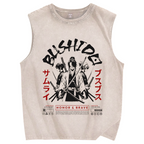 Samurai Japanese Warrior Bushido Vintage Distressed Washed Tank Top