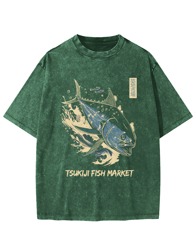 Japan's Tsukiji Market Vintage Washed T-shirt