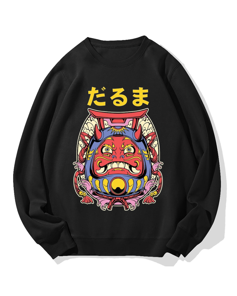 Japanese Daruma Cotton Sweatshirt