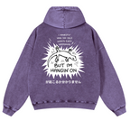 Gecko Vintage Washed Cotton Back Art Hoodie
