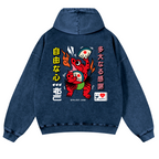 Frog Vintage Washed Cotton Back Art Hoodie