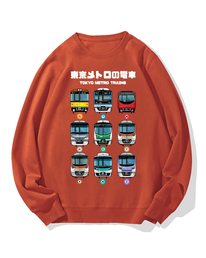 Tokyo Metro Trains Cotton Sweatshirt