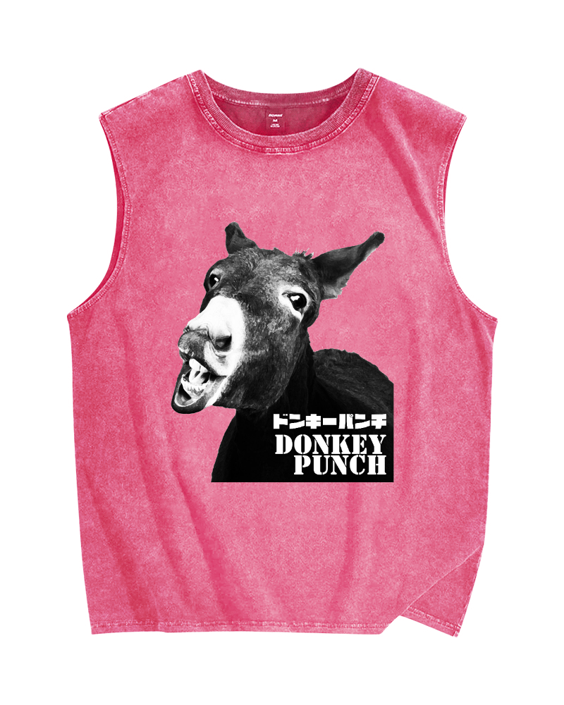 Donkey punch Vintage Distressed Washed Tank Top