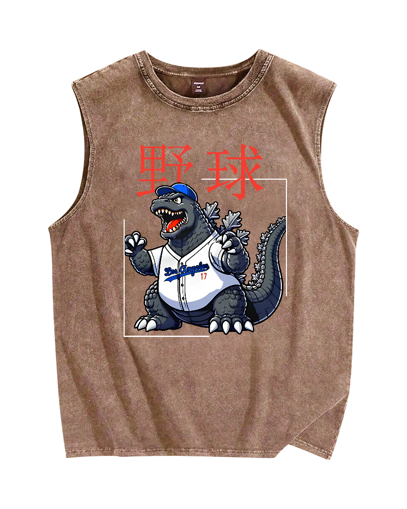 Baseball Is My Favorite Sport Vintage Distressed Washed Tank Top