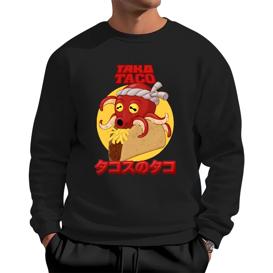 Taco de Pulpo Cotton Pullover Sweatshirt