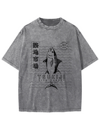 Tuna at Tsukiji Market in Tokyo, Japan Vintage Washed T-shirt