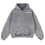 Cat Vintage Washed Cotton Back Art Hoodie