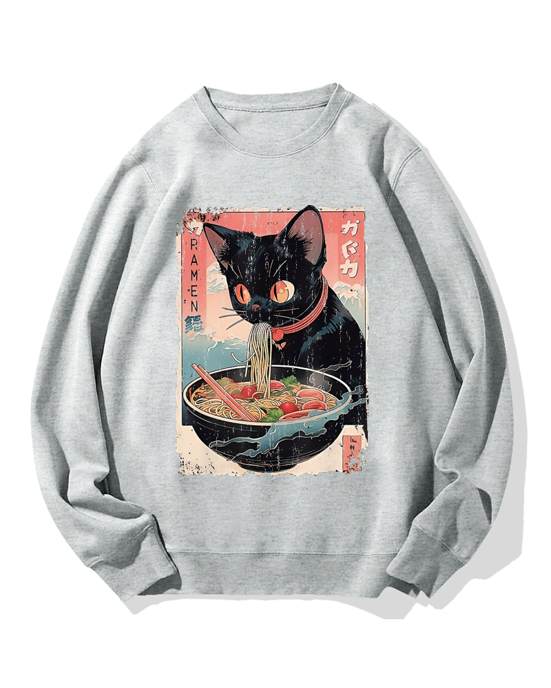 Ramen Cat Cotton Sweatshirt