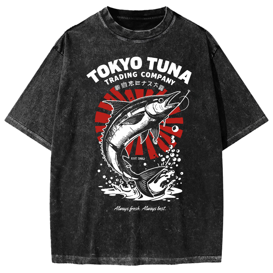 Tokyo Tuna Trading Company Graphic Vintage Washed T-shirt