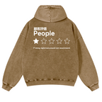 People Vintage Washed Cotton Back Art Hoodie