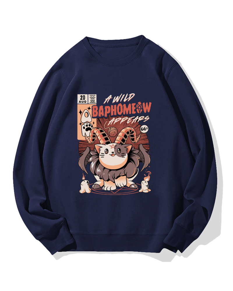 Baphomeow Cotton Sweatshirt