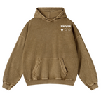 People Vintage Washed Cotton Back Art Hoodie