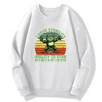 Mentally stable assassin frog with puncture ability Cotton Pullover Sweatshirt