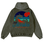Surf Arrakis Vintage Washed Cotton Back Art Hoodie