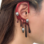 Halloween Lava Wine Red Earrings