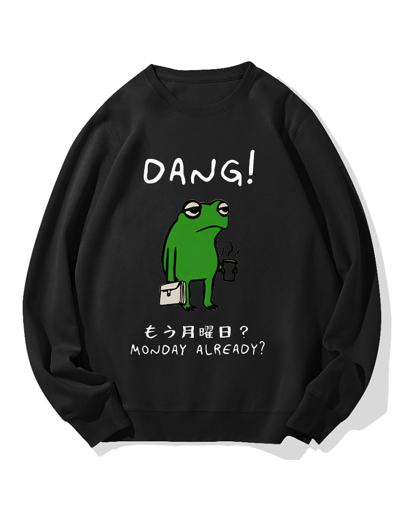 Unmotivated frog Cotton Sweatshirt