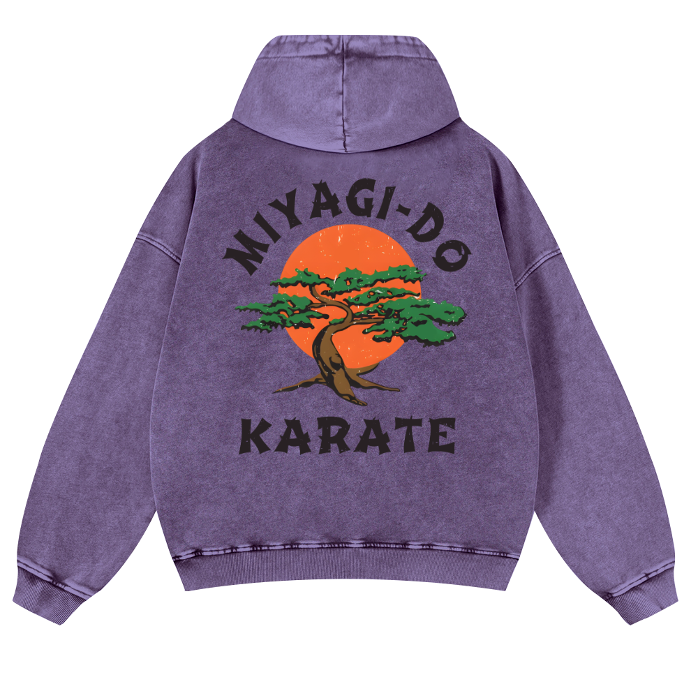 Miyag--do Karate Vintage Washed Cotton Back Art Hoodie