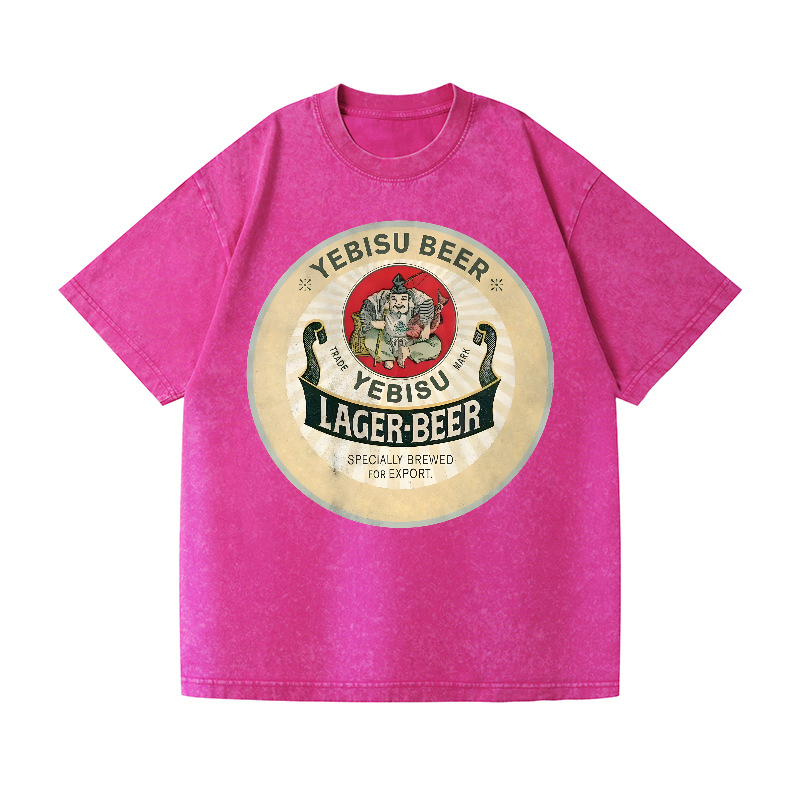 Yebisu Beer Vintage Wash Japanese Design T-Shirt