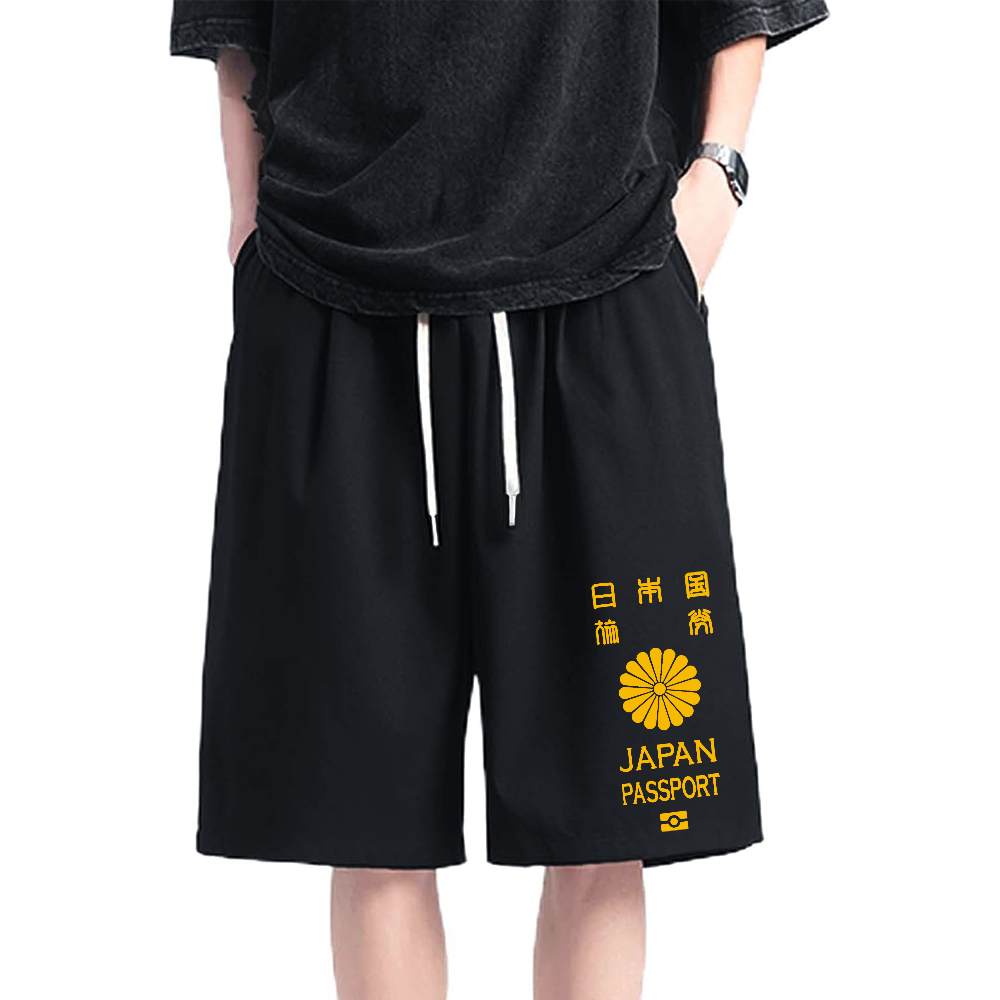 Japan Passport Cotton Casual Shorts