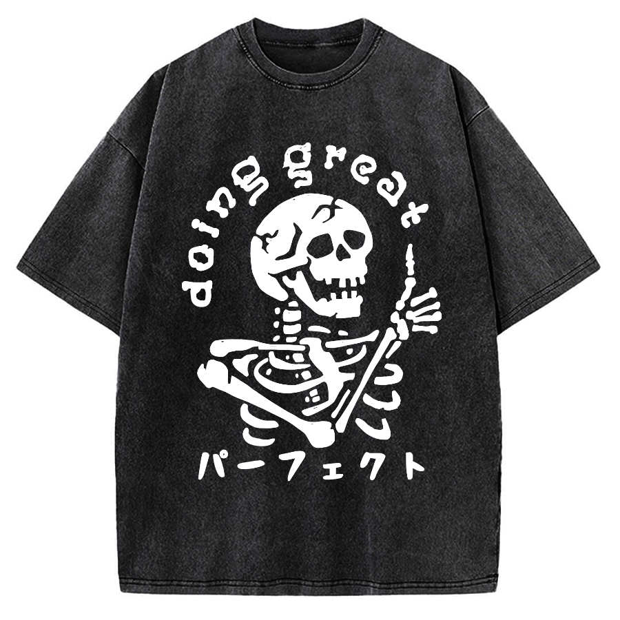 Encouragement Of The Skeleton Vintage Washed T-shirt