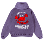 Sapporo Vintage Washed Cotton Back Art Hoodie