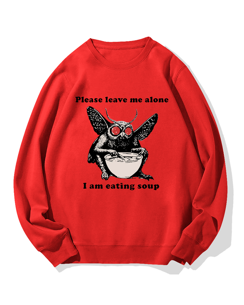 Mothman Eating Soup Cotton Sweatshirt