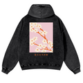 Sakura Vintage Washed Cotton Back Art Hoodie