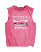 Funny To A Lifetime Vintage Distressed Washed Tank Top
