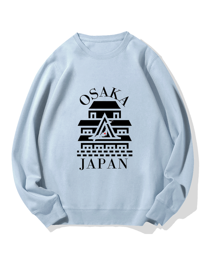 Osaka Castle and Japan Cotton Sweatshirt
