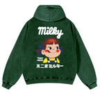 Fujiya Vintage Washed Cotton Back Art Hoodie