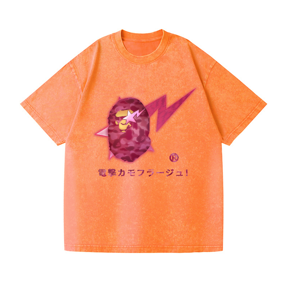 Lightning  Ape Vintage Wash Japanese Design T-Shirt