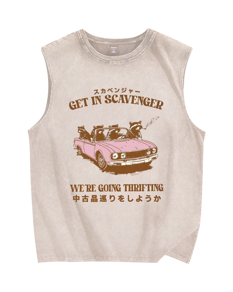 Scavenger Vintage Distressed Washed Tank Top