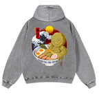 Ramen Yummy Vintage Washed Cotton Back Art Hoodie