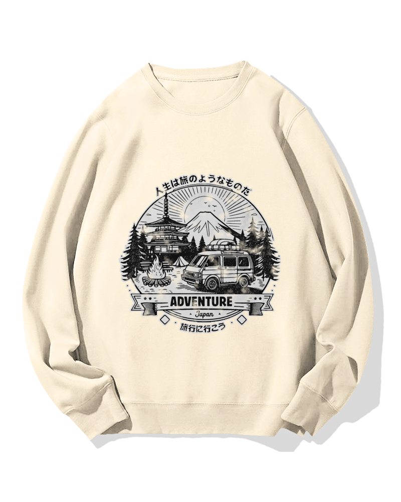 Adventure Travel in Japan Cotton Sweatshirt