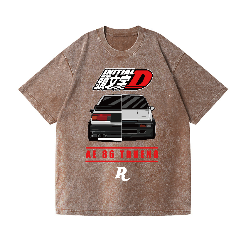 Initial D Vintage Wash Japanese Design T-Shirt