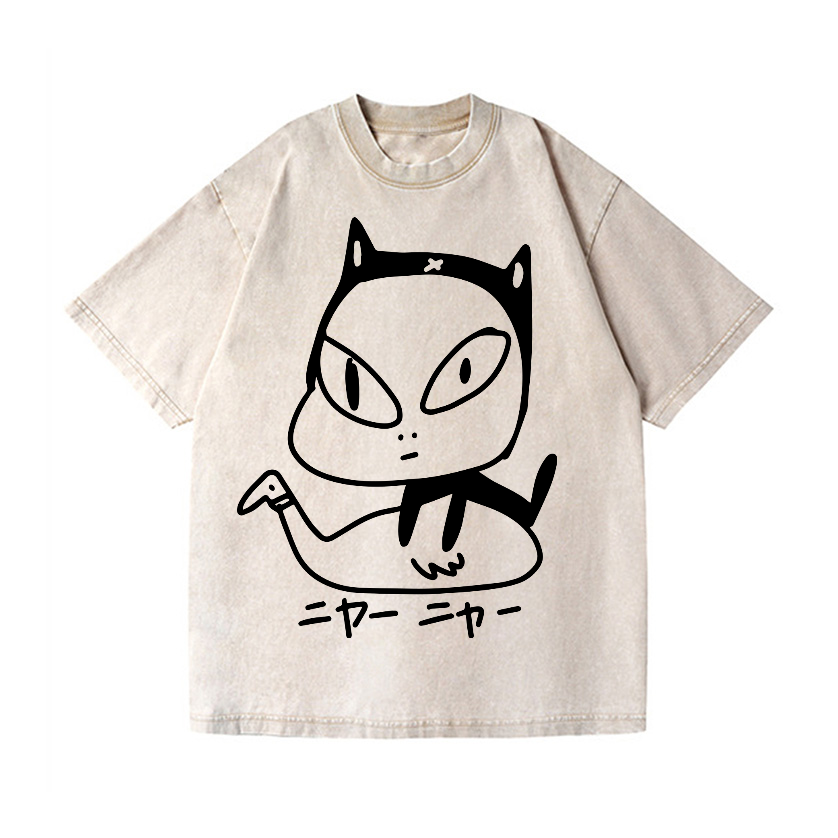 Yoshitomo Nara Vintage Wash Japanese Design T-Shirt