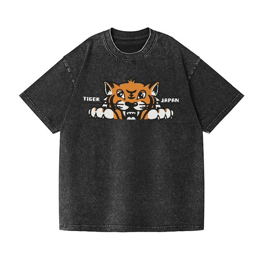 Japan Tiger Vintage Wash Japanese Design T-Shirt