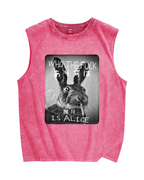 Who Is Alice? Vintage Distressed Washed Tank Top