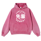 Senpai Vintage Washed Thick Cotton Hoodie