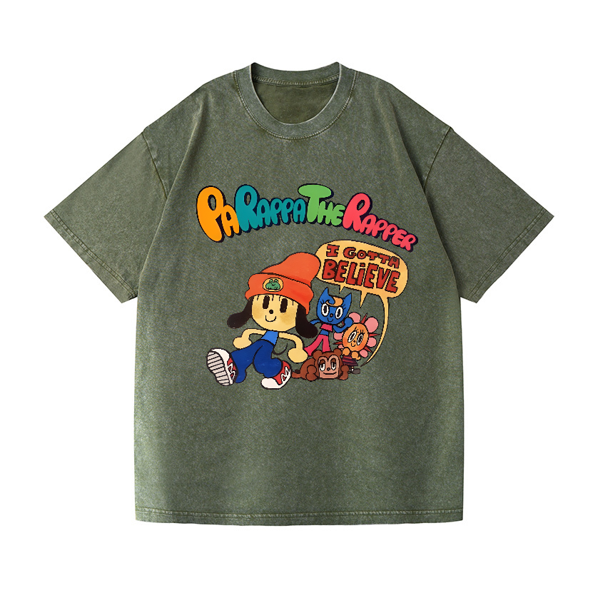 PaRappa the Rapper Vintage Wash Japanese Design T-Shirt
