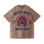 Hattori Hanzo Komainu Vintage Wash Japanese Design T-Shirt