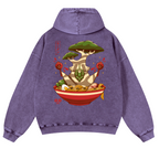 Bonsai Ramen Vintage Washed Cotton Back Art Hoodie