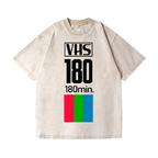 VHS Vintage Wash Japanese Design T-Shirt