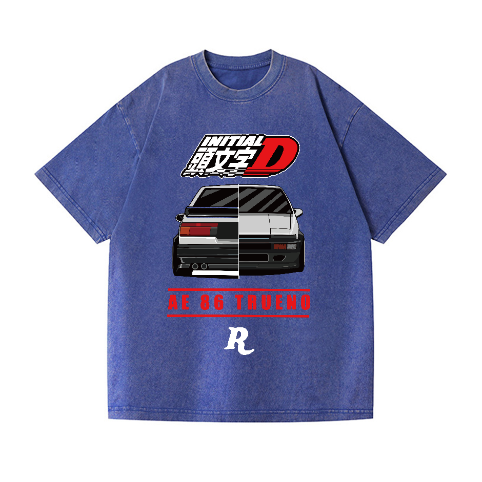 Initial D Vintage Wash Japanese Design T-Shirt