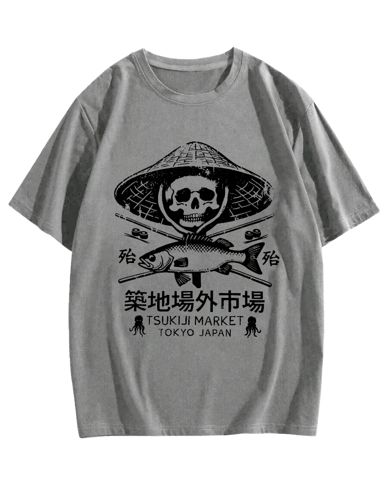 Off Site Market of Tsukiji Cotton casual T-shirt
