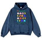 Pacman Vintage Washed Thick Cotton Hoodie