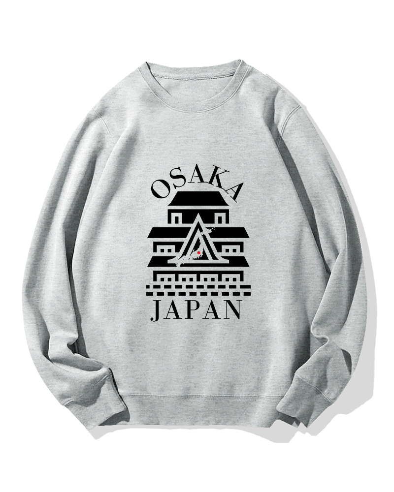 Osaka Castle and Japan Cotton Sweatshirt