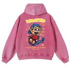 Wasted Vintage Washed Cotton Back Art Hoodie