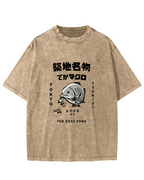 Japanese Seafood Market Pattern Vintage Distressed T-shirt