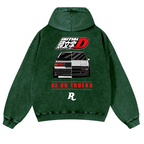 Initial D Vintage Washed Cotton Back Art Hoodie